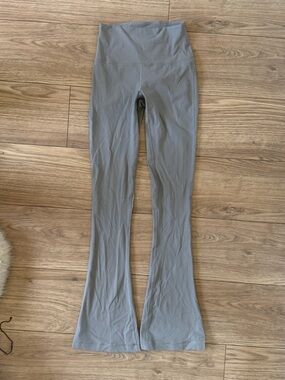 lululemon Light Gray Ribbed Align Mini Flare